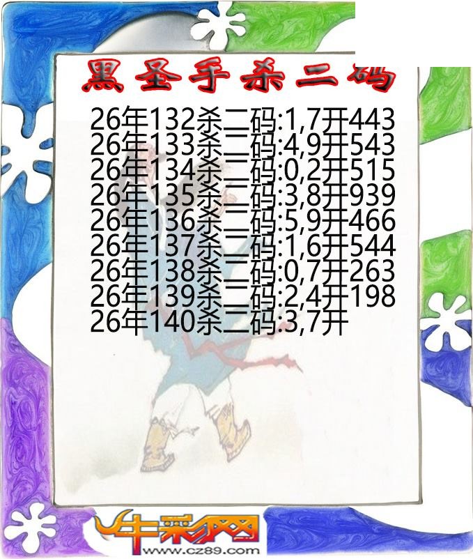 黑圣手杀二码140期体彩P3图谜
