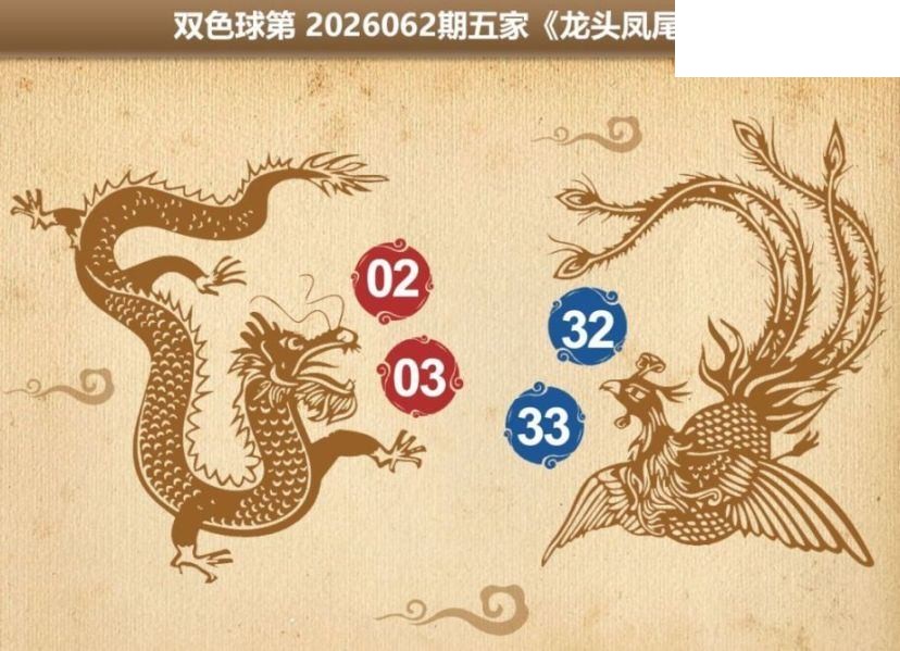 双色球2026年图迷062期 五家龙头凤尾