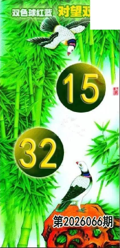 对望双胆26年066期双色球图谜红蓝